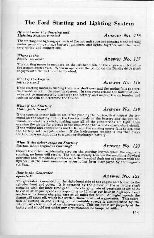 1925 Ford Owners Manual Page 21